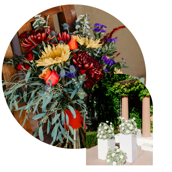wedding florist collage