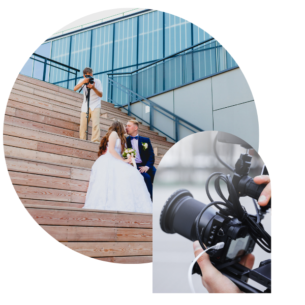 wedding videography collage