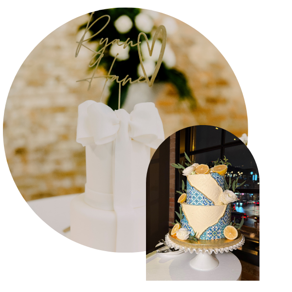wedding cake collage